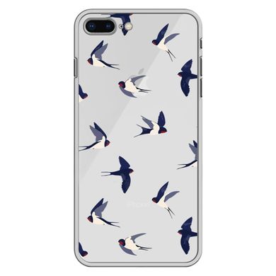 Чохол прозорий Print Happy Nice для iPhone 7 Plus | 8 Plus Swallows - ash-mobile.com.ua - фото 1