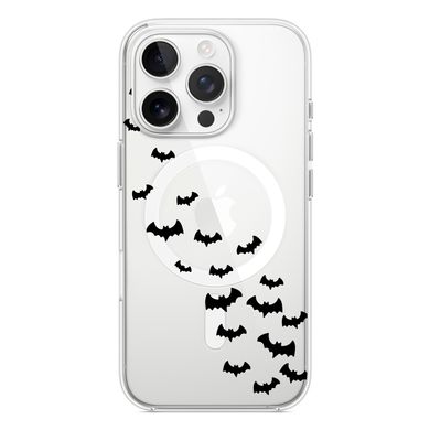 Чохол прозорий Print Halloween with MagSafe для iPhone 16 PRO MAX Flittermouse - ash-mobile.com.ua - фото 3