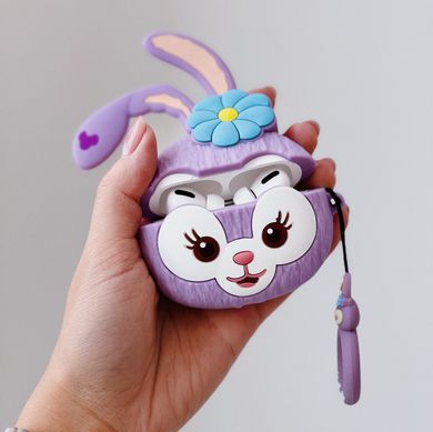 Чохол 3D для AirPods PRO Flower Blue Stella Rabbit Purple - ash-mobile.com.ua - фото 4