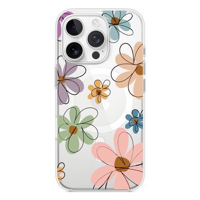 Чохол прозорий Print Flower with MagSafe для iPhone 17 PRO Spring Breeze