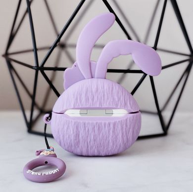 Чехол 3D для AirPods PRO Flower Blue Stella Rabbit Purple - ash-mobile.com.ua - фото 3