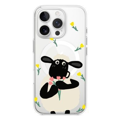 Чехол прозрачный Print Happy Nice with MagSafe для iPhone 16e | 17e Sheep - ash-mobile.com.ua - фото 2