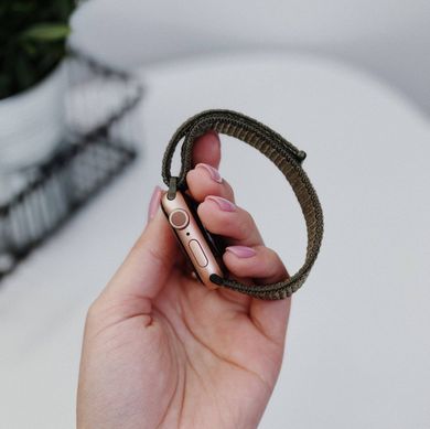 Ремешок Nylon Loop с липучкой для Apple Watch 42/44/45/49 mm Olive Flak купить