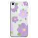 Чехол прозрачный Print Flower Color для iPhone XR Purple купить