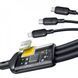 Кабель Baseus Silky One-for-Three Fast Charging Type-C (Micro USB+Lightning+Type-C) 100W (1.5m) Black