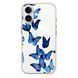 Чехол прозрачный Print Butterfly with MagSafe для iPhone 17 Air Butterfly Blue