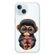 Чохол прозорий Print Animals with MagSafe для iPhone 14 Plus Monkey