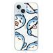Чохол прозорий Print Shark with MagSafe для iPhone 15 Shark More - ash-mobile.com.ua - фото 1