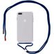 Чехол Crossbody Transparent со шнурком для iPhone 7 | 8 | SE 2 | SE 3 Midnight Blue