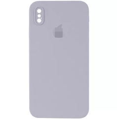 Чохол Silicone Case FULL+Camera Square для iPhone XS MAX Lavander купити