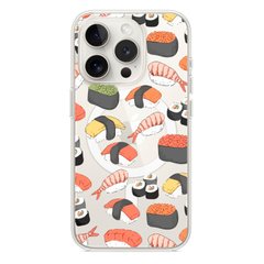 Чохол прозорий Print FOOD with MagSafe для iPhone 11 PRO Sushi купити
