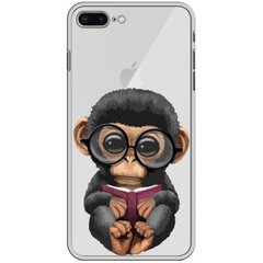 Чохол прозорий Print Animals для iPhone 7 Plus | 8 Plus Monkey купити