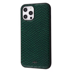 Чехол Leather Kajsa Crocodile Case для iPhone 12 PRO MAX Green купить