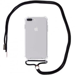 Чехол Crossbody Transparent со шнурком для iPhone 7 Plus | 8 Plus Black купить