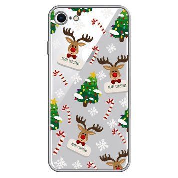 Чехол прозрачный Print NEW YEAR для iPhone 16e | 17e Deer heads - ash-mobile.com.ua - фото 1
