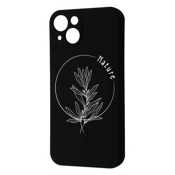 Чохол WAVE Minimal Art Case with MagSafe для iPhone 13 Black/Flower - ash-mobile.com.ua - фото 1