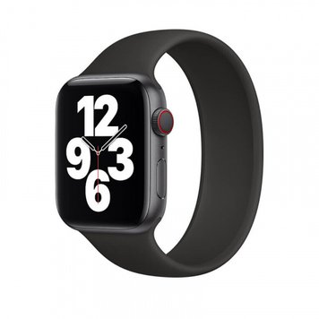 Ремешок Solo Loop для Apple Watch 42mm | 44mm | 45mm | 46mm | 49mm Black размер M - ash-mobile.com.ua - фото 1