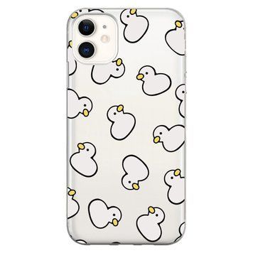 Чохол прозорий Print Duck для iPhone 11 White - ash-mobile.com.ua - фото 1