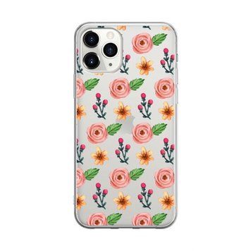 Чохол прозорий Print Flower для iPhone 14 PRO Peony Pink - ash-mobile.com.ua - фото 1