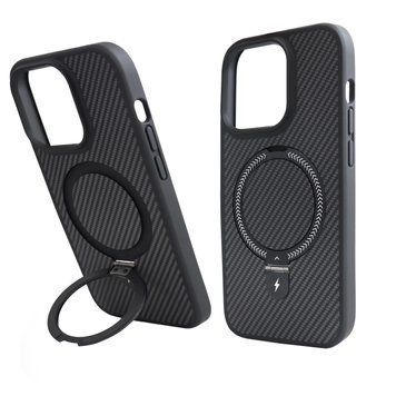 Чохол Nofelet Carbon with MagSafe для iPhone 15 PRO Black - ash-mobile.com.ua - фото 1