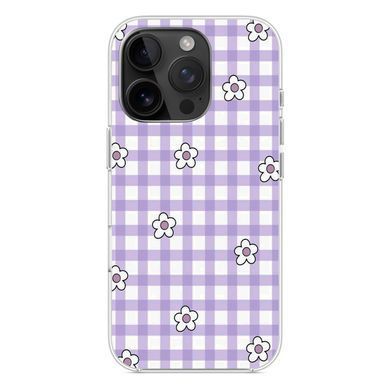 Чохол прозорий Print Flower Color with MagSafe для iPhone 16e | 17e Flower Purple - ash-mobile.com.ua - фото 3