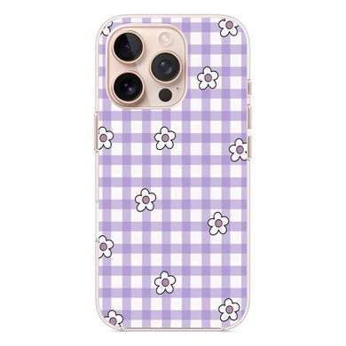 Чохол прозорий Print Flower Color with MagSafe для iPhone 16e | 17e Flower Purple - ash-mobile.com.ua - фото 4