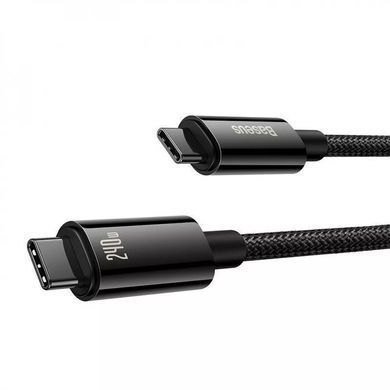 Кабель Baseus Tungsten Gold fast charging Type-C to Type-C 240W (1m) Black - ash-mobile.com.ua - фото 4