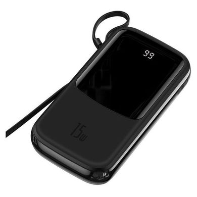 Портативная Батарея Baseus Qpow Digital Display 15W 20000mAh with IP Cable Black - ash-mobile.com.ua - фото 4