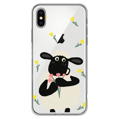 Чохол прозорий Print Happy Nice для iPhone X | XS Sheep - ash-mobile.com.ua - фото 1