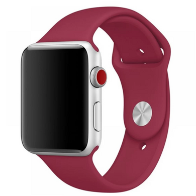 Ремінець Silicone Sport Band для Apple Watch 38mm | 40mm | 41mm Wine Red розмір S купити