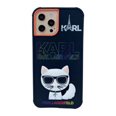 Чохол Karl Lagerfeld Paris Silicone Case для iPhone 13 PRO MAX Cat Black