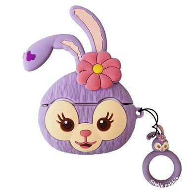 Чехол 3D для AirPods PRO Flower Pink Stella Rabbit Purple купить