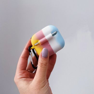 Чохол Rainbow Silicone Case для AirPods 3 White/Blue