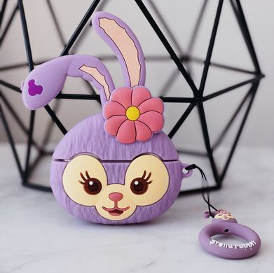 Чохол 3D для AirPods PRO Flower Pink Stella Rabbit Purple - ash-mobile.com.ua - фото 2