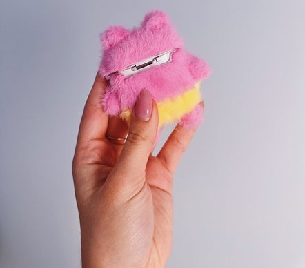 Чехол Cute Rabbit Plush для AirPods 1 | 2 Pink