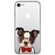 Чохол прозорий Print Dogs для iPhone 7 | 8 | SE 2 | SE 3 Glasses Bulldog Red купити