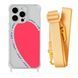 Чохол прозорий з ремінцем Print Mood swings для iPhone 17 Heart Amor/Yellow