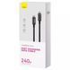 Кабель Baseus Tungsten Gold fast charging Type-C to Type-C 240W (1m) Black