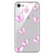 Чохол прозорий Print Butterfly для iPhone 7 | 8 | SE 2 | SE 3 Light Pink купити