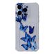 Чехол прозрачный с карманом ASH PRINT для iPhone 15 PRO MAX Butterfly Blue - ash-mobile.com.ua - фото 1