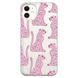 Чехол прозрачный Print Meow для iPhone 12 MINI Leopard Pink купить