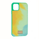 Чехол ONEGIF Wave Style для iPhone 12 | 12 PRO Yellow/Dark Green купить