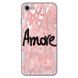Чохол прозорий Print Amore для iPhone 7 | 8 | SE 2 | SE 3 Pink купити