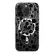 Чехол прозрачный Print Flower with MagSafe для iPhone 16 PRO Floral Black