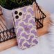 Чехол прозрачный Print Dinosaur для iPhone 14 Purple
