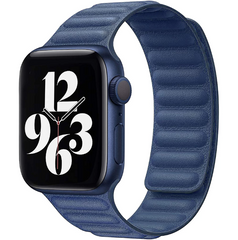 Ремінець Leather Link для Apple Watch 42/44/45 mm Baltic Blue купити