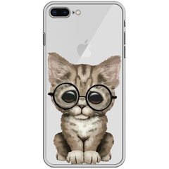 Чохол прозорий Print Animals для iPhone 7 Plus | 8 Plus Cat купити