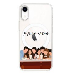 Чохол прозорий Print FRIENDS with MagSafe для iPhone XR Cafe купити