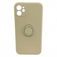 Чохол Silicone Case Full Camera Ring для iPhone 11 Antique White купити