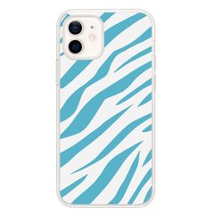 Чехол прозрачный Print Animal Blue with MagSafe для iPhone 11 Zebra купить